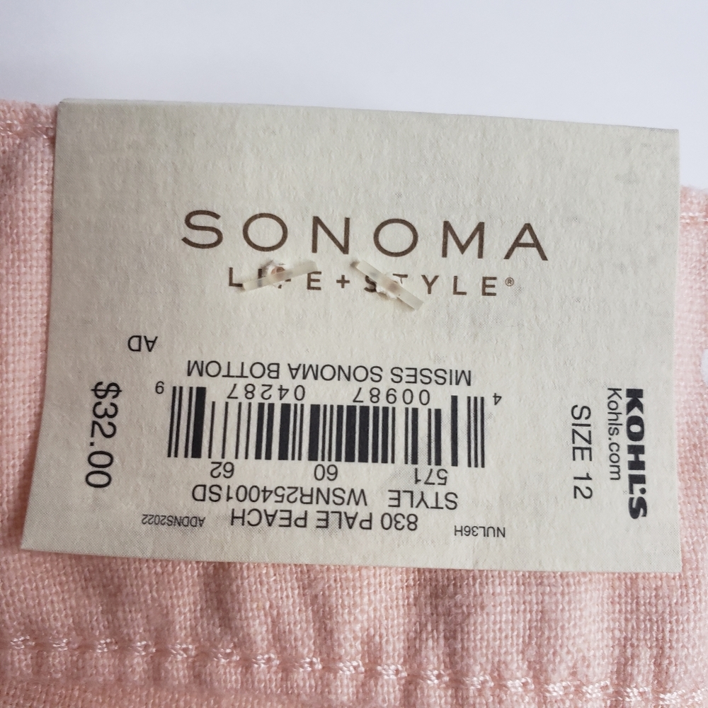NEW Sonoma Linen Shorts Bundle Lightweight Coastal Cargo Minimalist Rope Belt - Picture 5 of 14